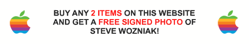 Buy 2 items on this website and get a free signed photo of Steve Wozniak!