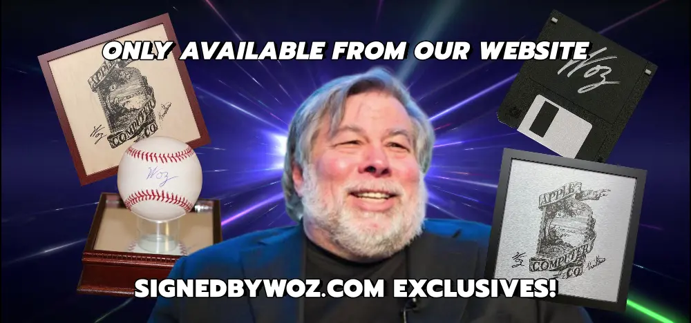 Signed retro Apple collectibles exclusive to SignedbyWoz