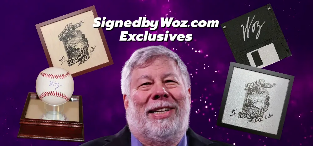 Signed retro Apple collectibles exclusive to SignedbyWoz